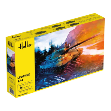 KIT PARA MONTAR HELLER TANQUE DE GUERRA LEOPARD 1A4 1/35 317 PEÇAS HLR 81126